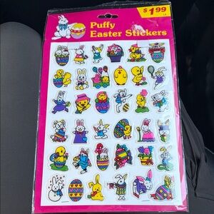 Vintage Puffy Easter Stickers